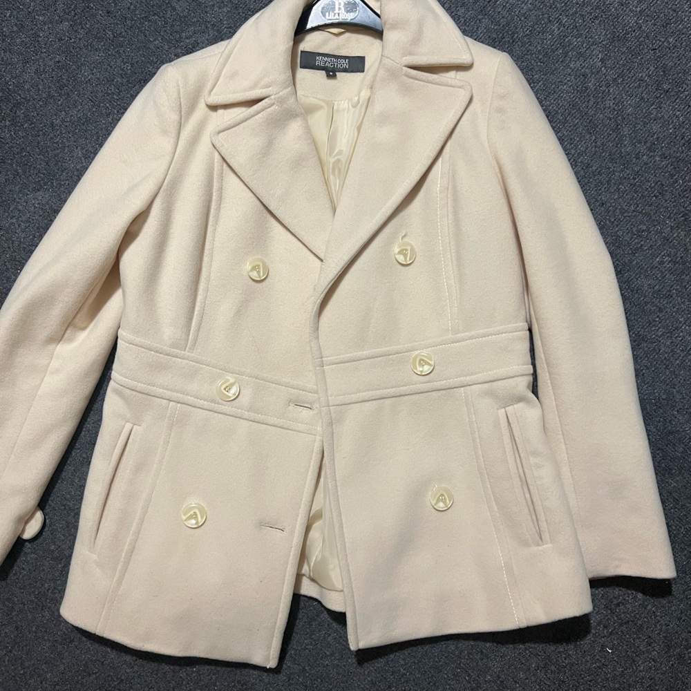 Kenneth Cole Cream Pea Coat